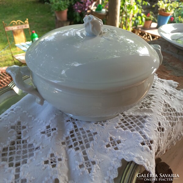Snow white soup bowl