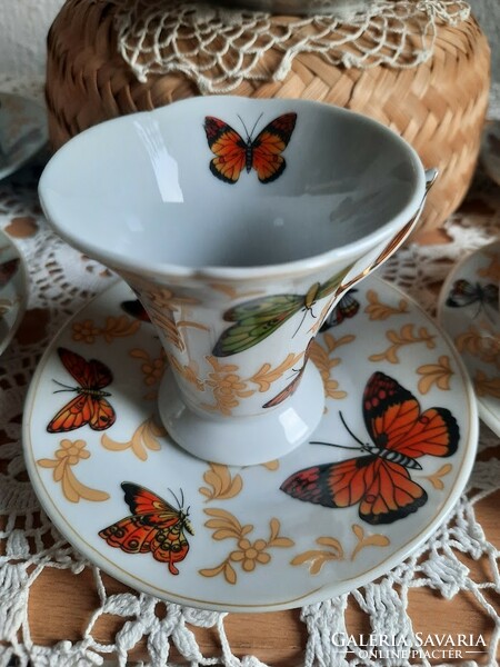 Many butterfly porcelain coffee cups with bottoms, 1 piece 2500 ft