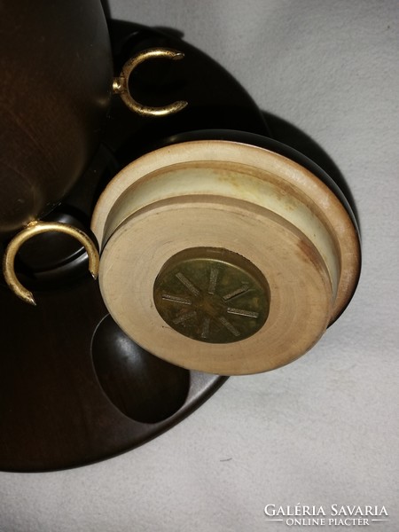 Walnut pipe and tobacco holder