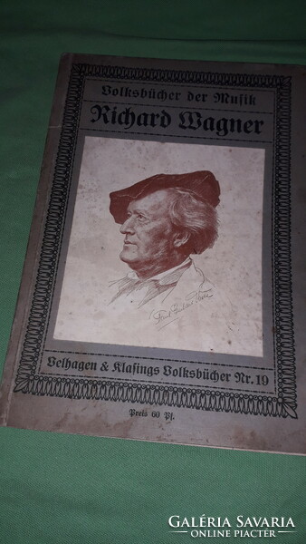 1911.Antique richard wagner german language picture book with gothic letters according to the pictures
