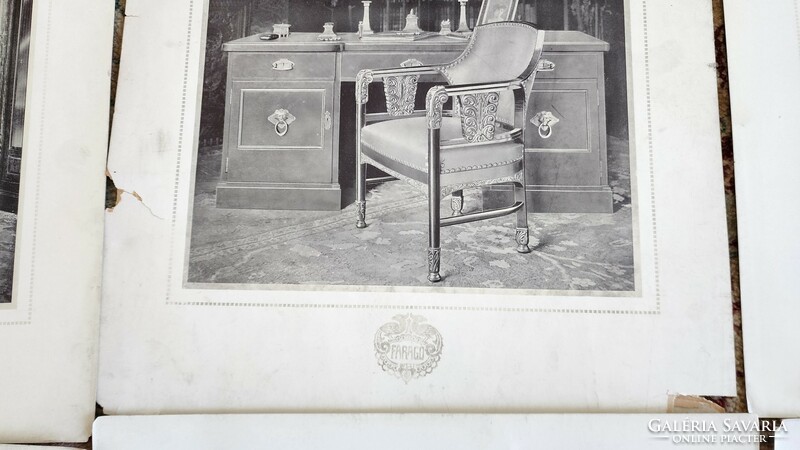 Paris World Exhibition 1900 marked Art Nouveau Budapest furniture interior picture 50 cm 12 pcs interior design