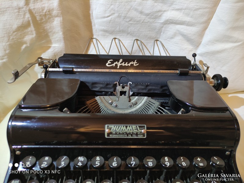 Rarity vintage art deco erfurt hummel munich pocket typewriter germany 1930s