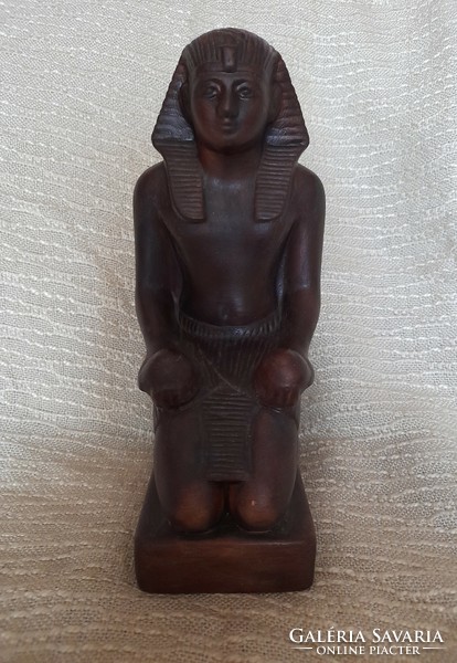 Egyptian pharaoh ceramic statue