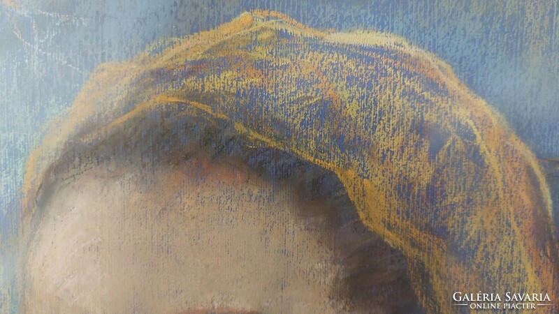 (K) N. Virók Csilla gyönyörű pasztell festménye 65x81 cm kerettel