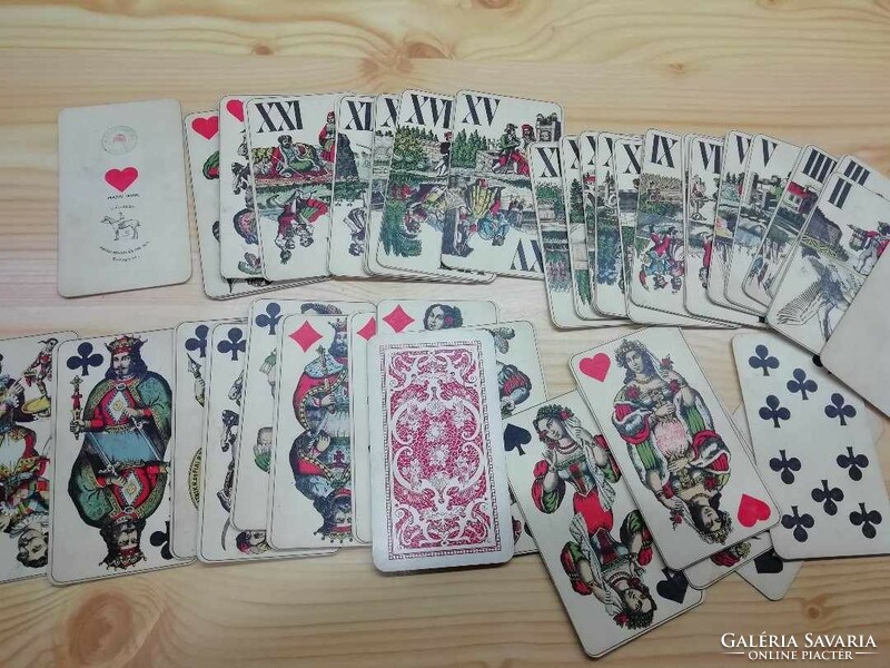Old pack of Piatnik Nándor and Sons tarokk cards