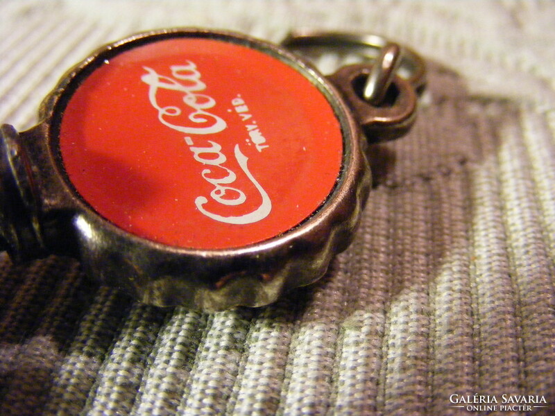 Retro coca-cola carabiner keychain and beer opener in one