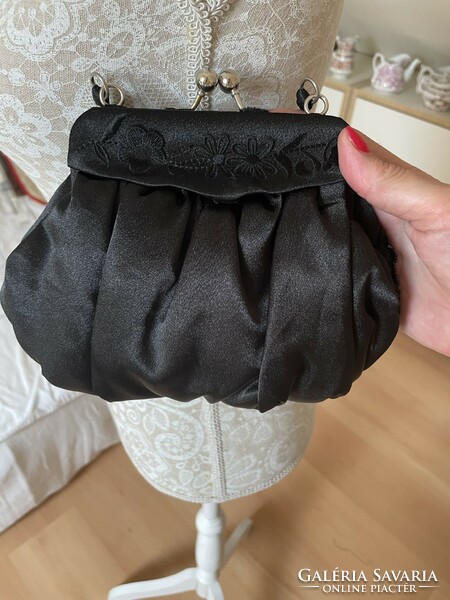 Winter fair! Casual small bag with black sequins - completely handmade
