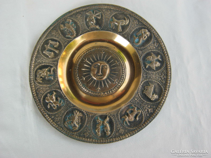 Bronze wall bowl wall decoration horoscope with zodiac signs