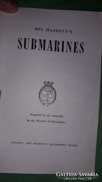 1945.Őfelsége tengeralattjárói képes hadtörténeti könyv füzet GYŰJTŐI a képek szerint