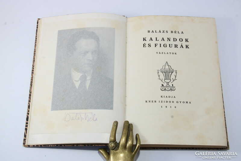 1918 - Béla Balázs - adventures and figures - not known by the bibliography in kner binding - beautiful!