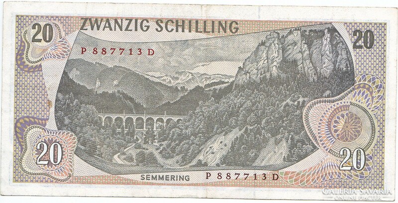 Ausztria 20 schilling 1967 VG