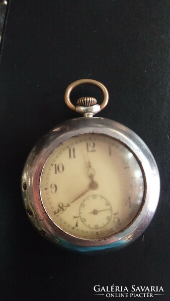 Cylindewerke 6-stone art deco pocket watch, with protective case, working.