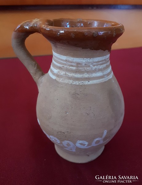 Unglazed ceramic small jar