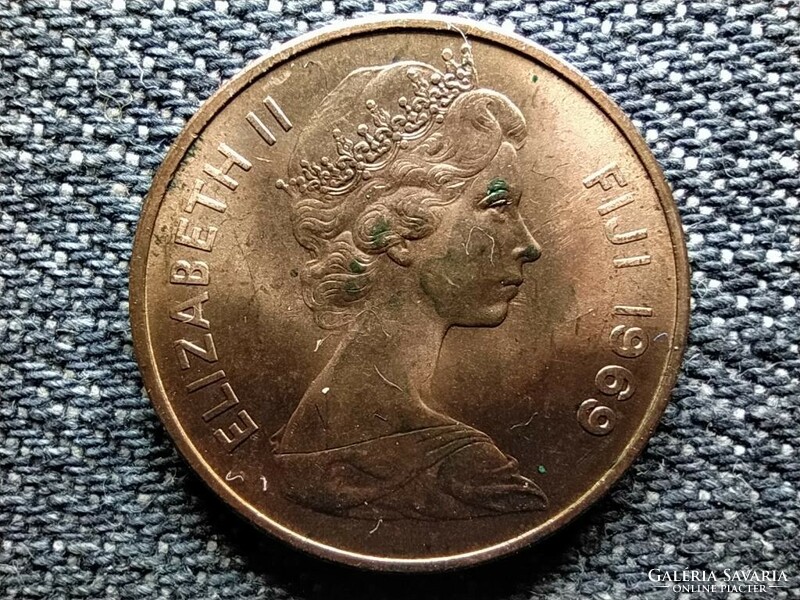 Fidzsi-szigetek II. Erzsébet legyező 2 cent 1969 (id48627)