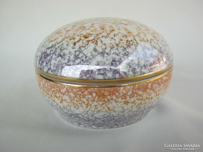 Hungarian retro ceramic bonbonier or jewelry box