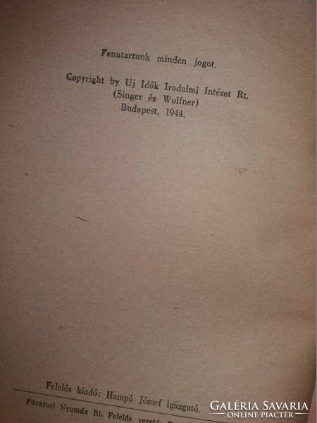 1944. István Borzsák: the history of world literature i. Book singer and wolfner