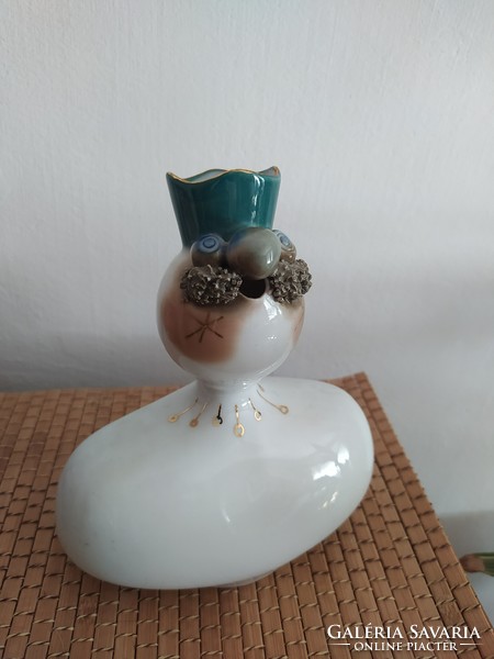 Marked porcelain royal bust/candle holder