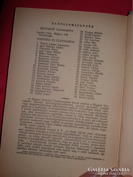1941.Laczkó Géza :A magyar irodalom pantheonja 48 PORTRÉ ÉS ÉLETRAJZ könyv DANTE