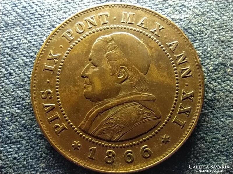 Pápai állam IX. Pius 2 soldi 1866 R  (id66939)