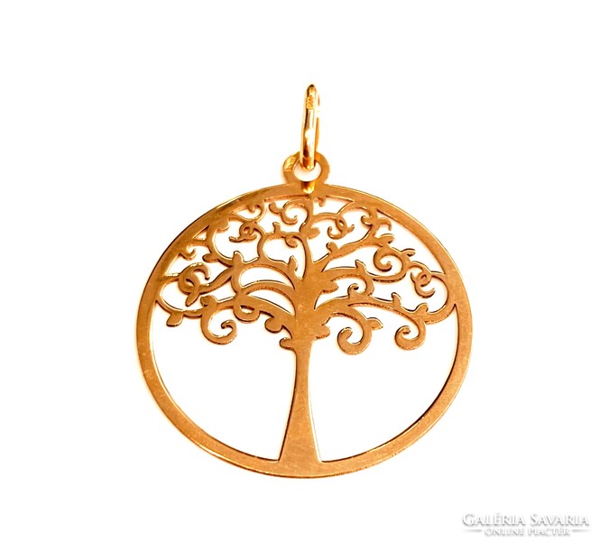 Rose gold tree of life pendant