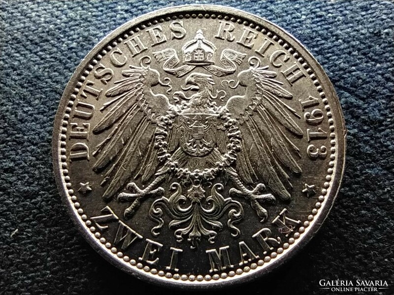Prussia II. Reign of King William .900 Silver 2 marks 1913 a (id65368)