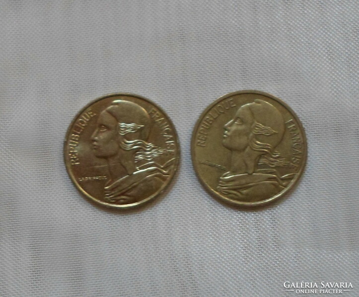 French money - coin, 5 centimes (1983, 1987)