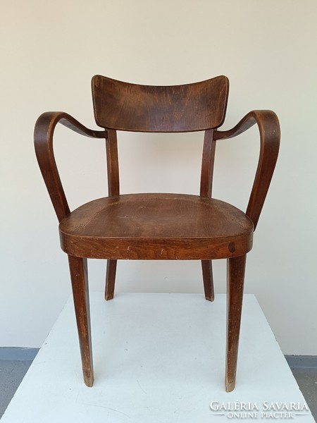 Antique thonet furniture lounge chair with armrests, special rare collector's item 208 7683