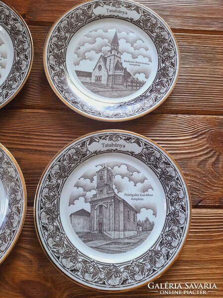 Tatabánya decorative plates, 6 in one, decobex