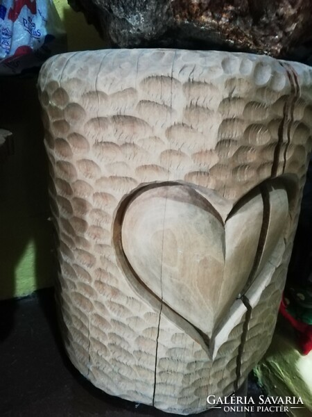 Solid wood seat very heavy hand carved
