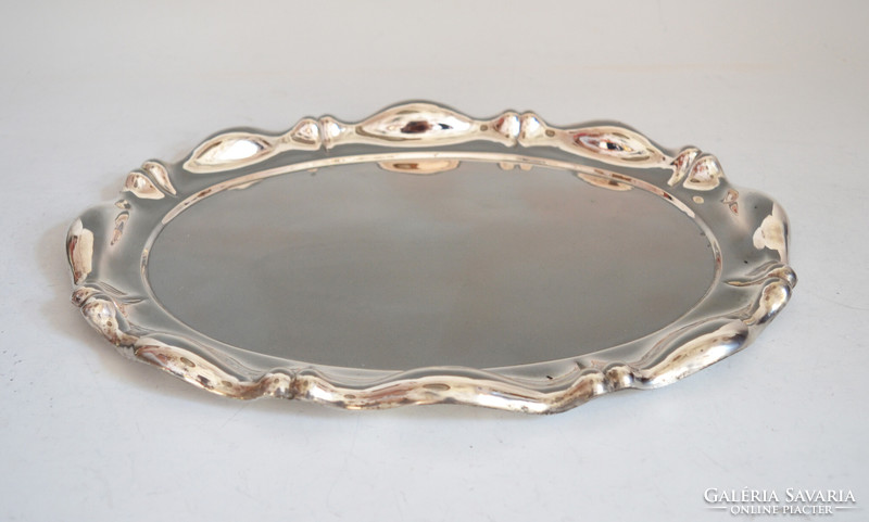 Silver art deco tray, oval - nf51
