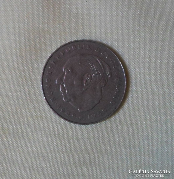 German money - coin, German mark (1974, 1977)