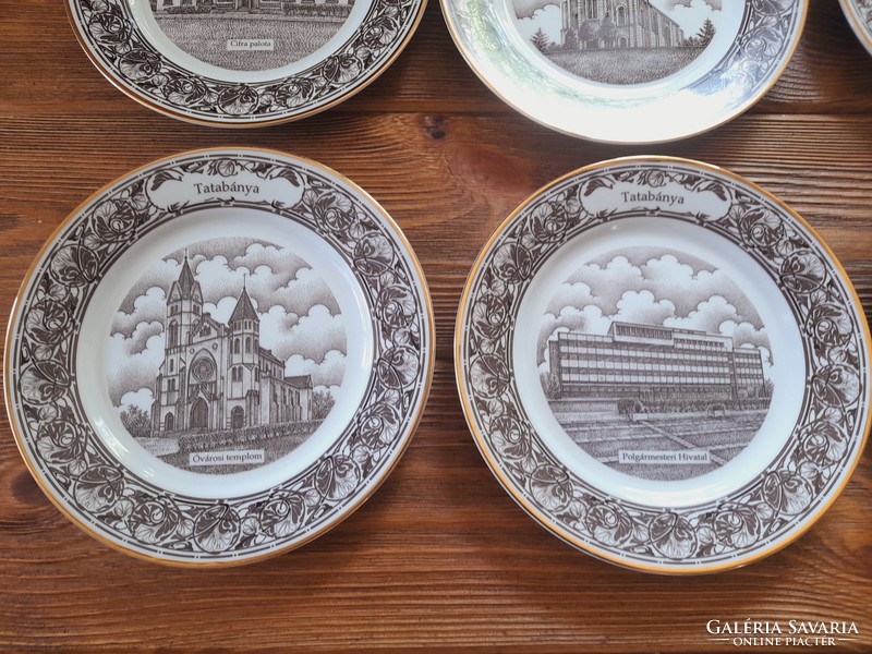 Tatabánya decorative plates, 6 in one, decobex