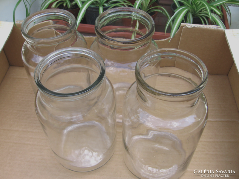 Antique, old 2-liter canning jars