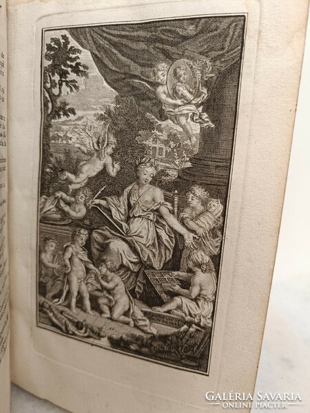 Antik könyv francia nyelvű versek gyűjteménye költészet 1726 Recueil de Poësies diverses 953 7642