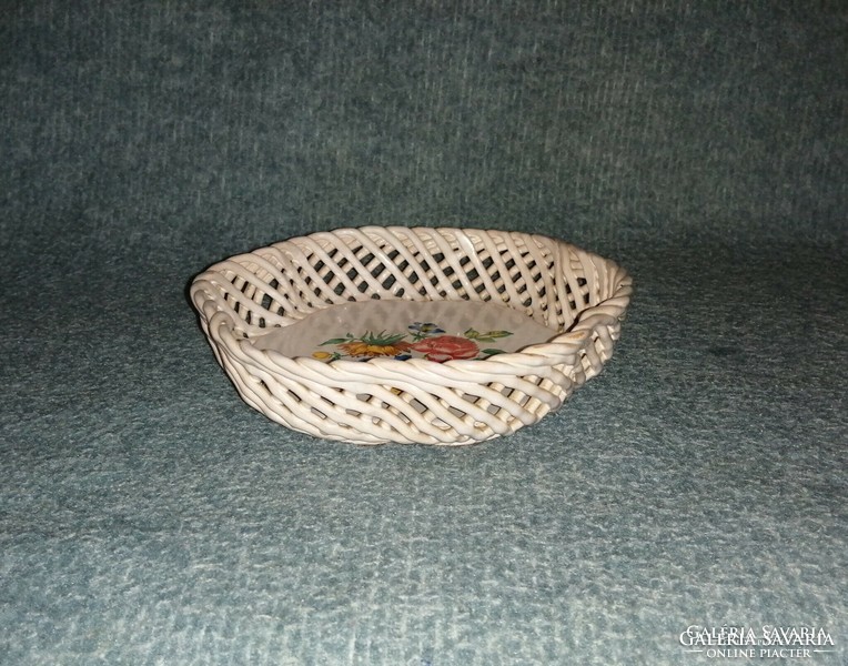 Bodrogkeresztúr openwork wicker bowl 19 cm (6p)