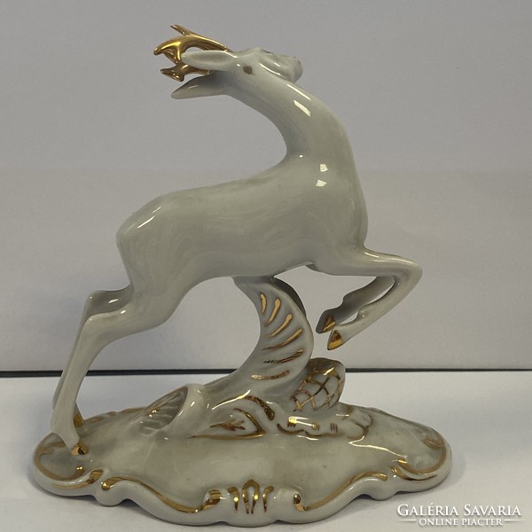 Antique royal dux porcelain deer