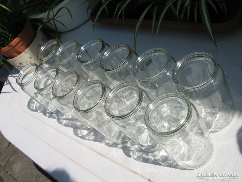 12 Pcs retro kgst canning, frosted glass, decorative, candle holder