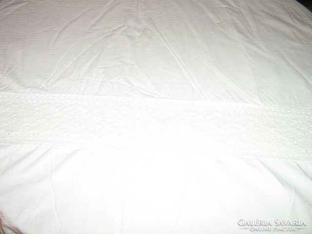 Beautiful duvet cover with white lace inserts