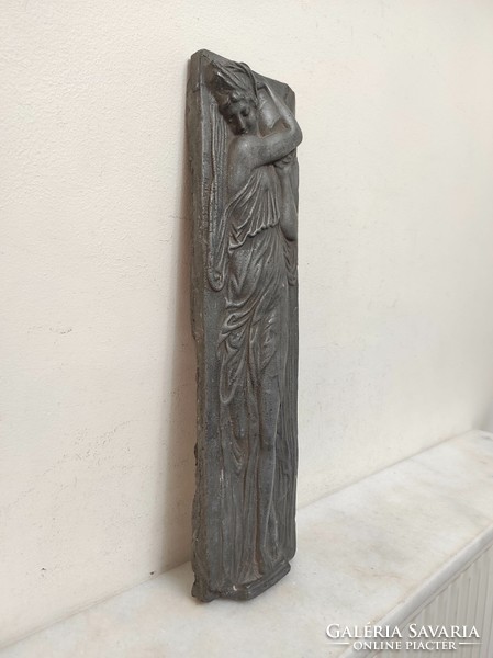 Antique art nouveau art nouveau girl statue slag casting 488 7566