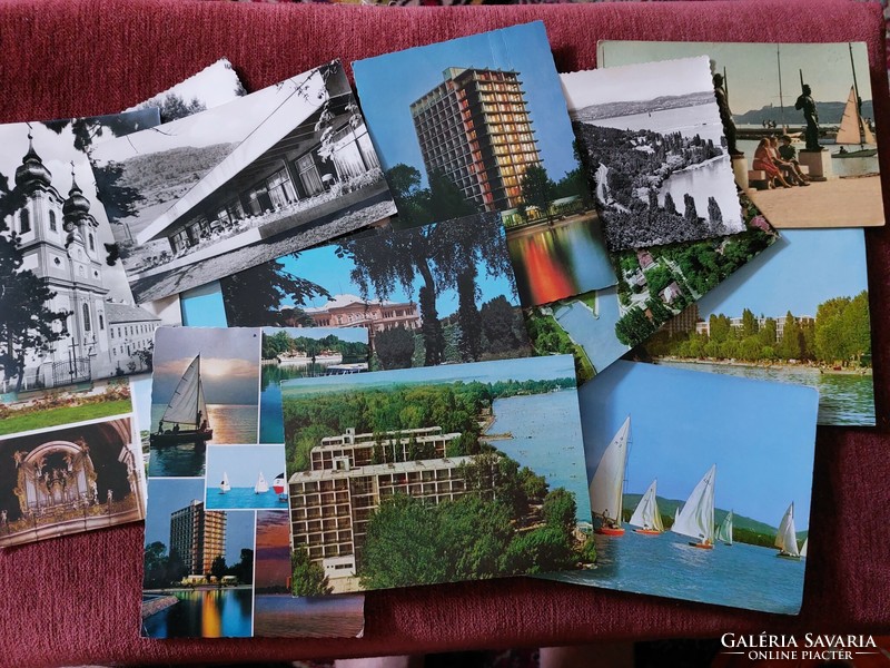 Balaton postcards 1970s 18 pcs