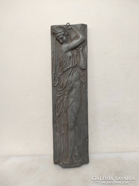 Antique art nouveau art nouveau girl statue slag casting 488 7566