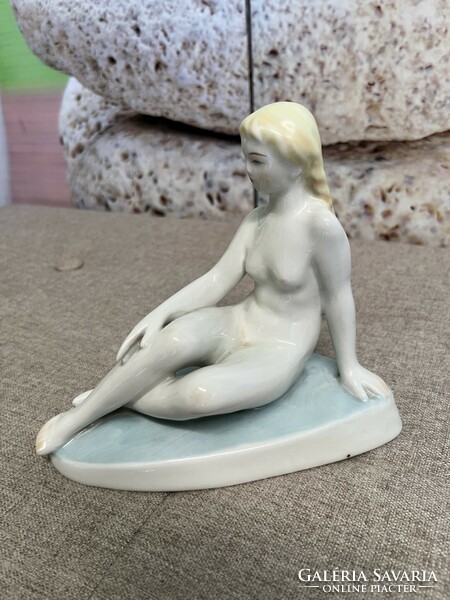 Zsolnay porcelain female nude a52