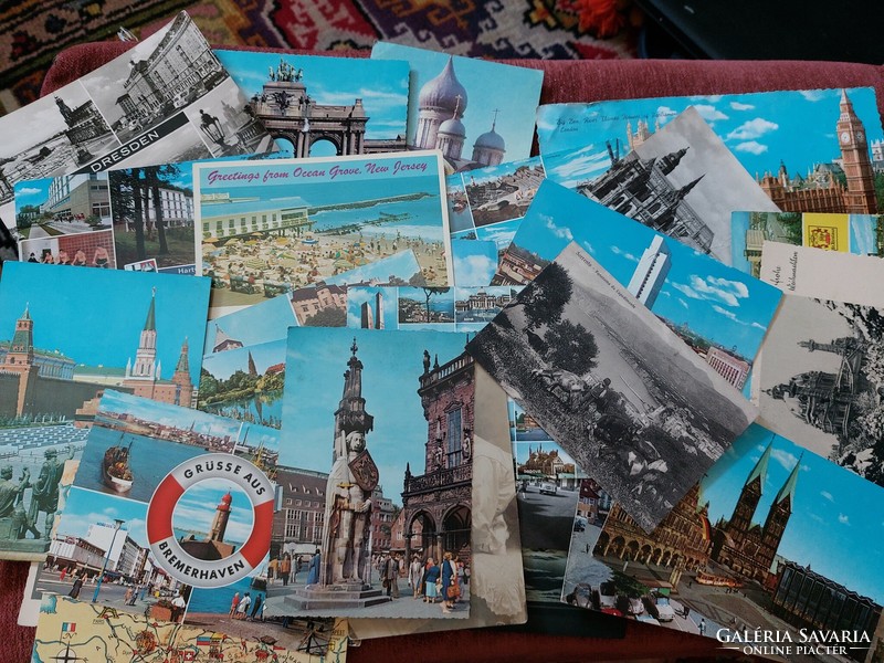 Vintage foreign postcards 44 pcs