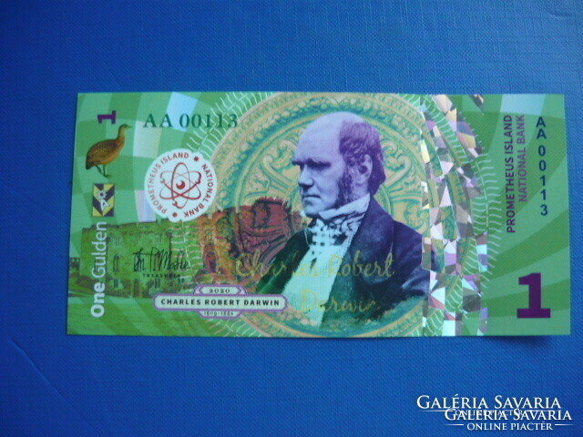 Prometheus island / prometheus island 1 gulden 2020 flower bird! Rare fantasy paper money! Ouch!