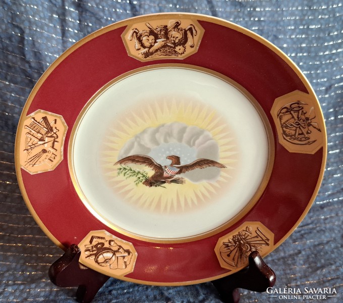 Porcelain plate of the President of the USA, Monroe, wall plate (m3817)