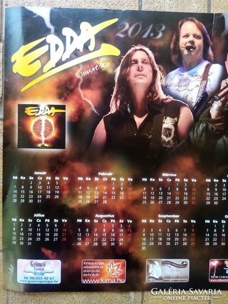 EDDA művek 2013 fali naptár - dedikált - 59 x 42 cm.