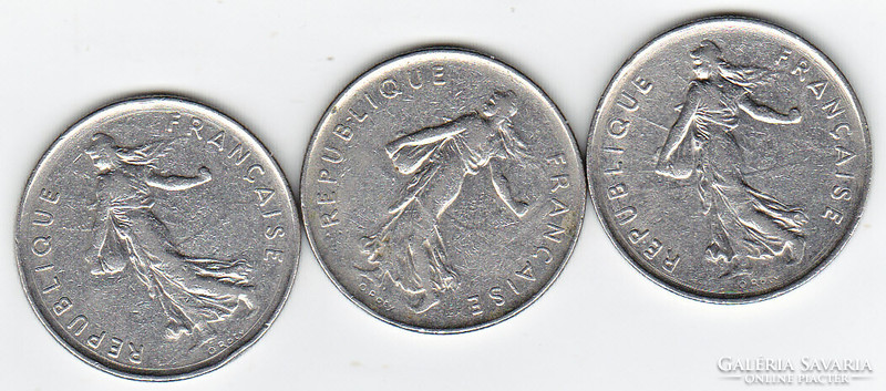 France 5 francs 1973-1990 vg