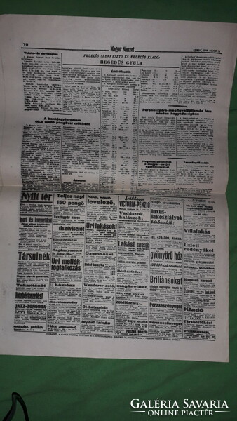 Antique 1941. May 28. Hungarian nation - stock exchange newspaper in collector's condition according to the pictures