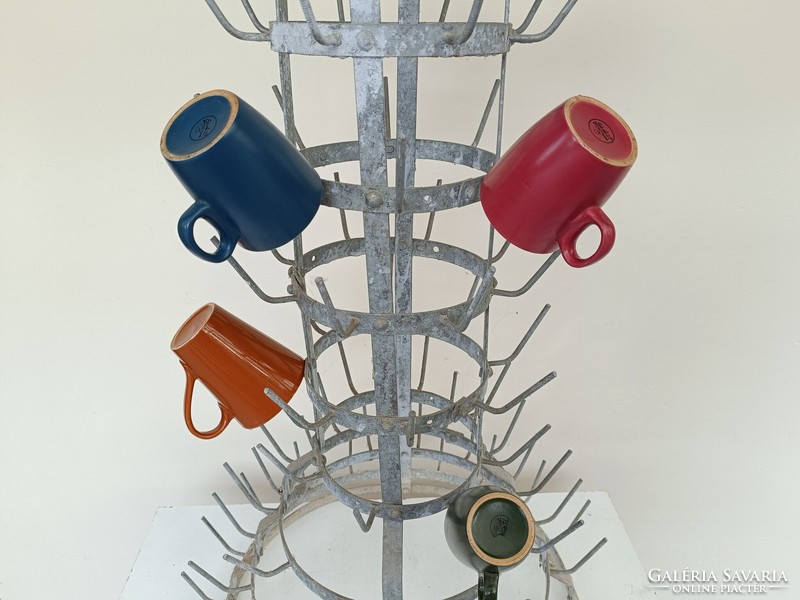 Antik üvegszárító csésze tartó állvány dekoratív konyhai eszköz 500 7897