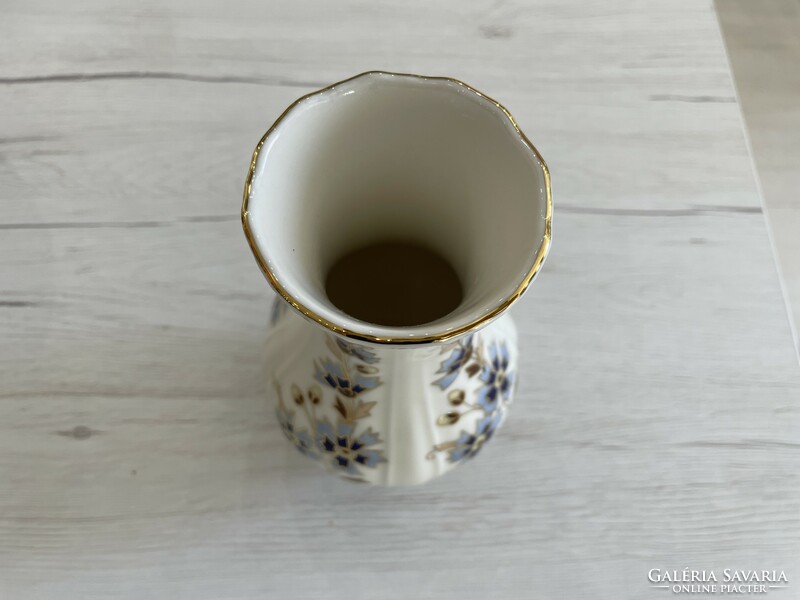 Zsolnay cornflower porcelain vase